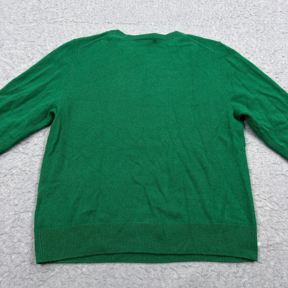 Quince Sweater Women's Large Green Mongolian 100% Cashmere Crewneck Pullover Top - Picture 9 of 11